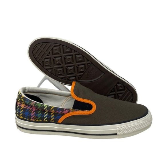 Converse Ctas Slip On Low Orange Brown Canvas Men Sneakers Custom 171852C-BRORG - Picture 8 of 11